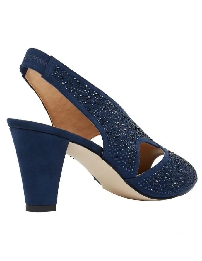Easy Steps Angie Navy Fabric Sandal