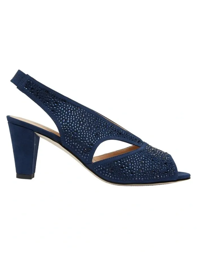 Easy Steps Angie Navy Fabric Sandal