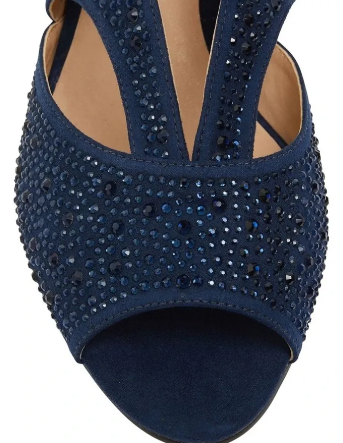 Easy Steps Angie Navy Fabric Sandal
