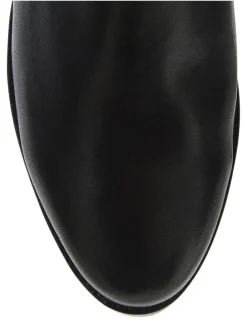 Easy Steps Argyle Boots in Black Leather