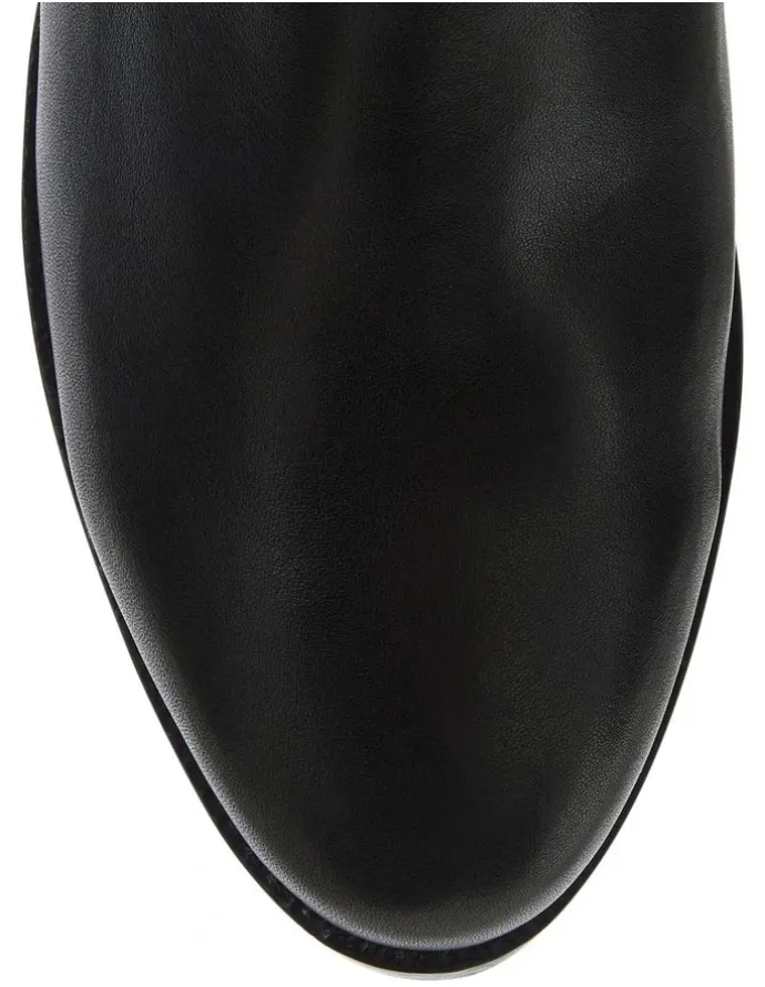 Easy Steps Argyle Boots in Black Leather