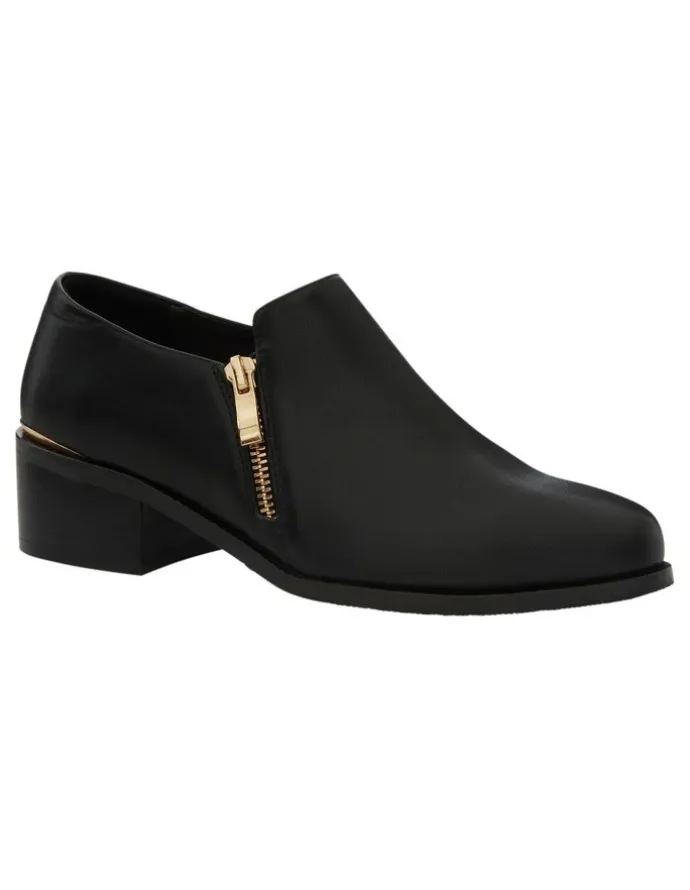 Easy Steps Argyle Boots in Black Leather