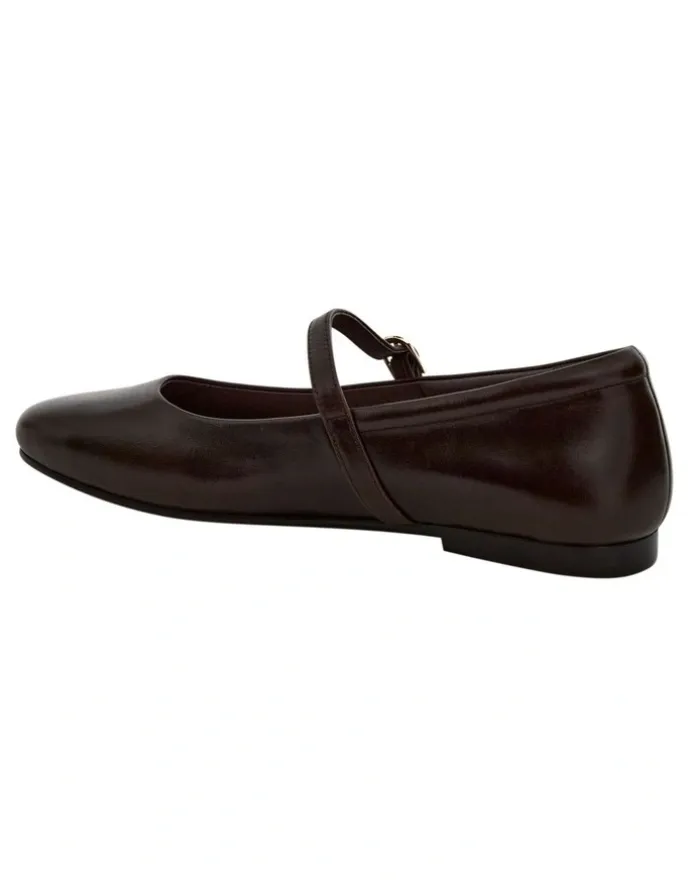 Easy Steps Athena Ballet Flats in Chocolate Leather