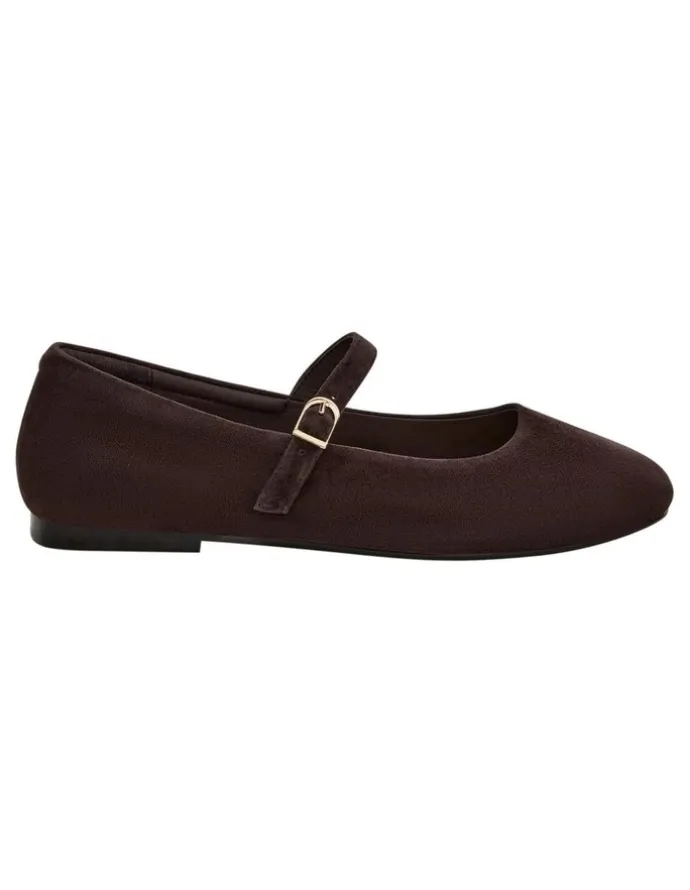 Easy Steps Athena Ballet Flats in Chocolate Suede