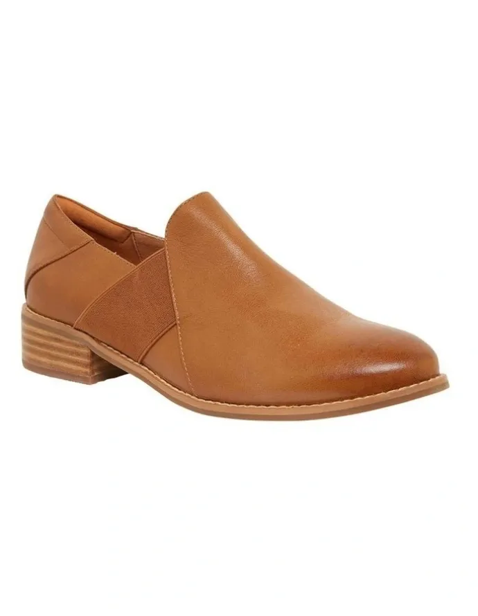 Easy Steps Baron Mid Brown Glove Flat Shoes