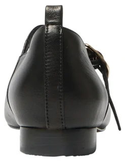 Easy Steps Bonnie Ballet Flats in Black Leather