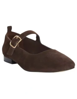 Easy Steps Bonnie Ballet Flats in Chocolate Suede