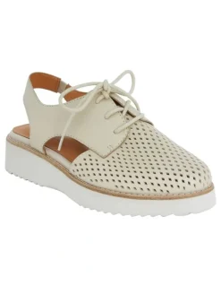 Easy Steps Damaris Flat Shoes in Bone Leather