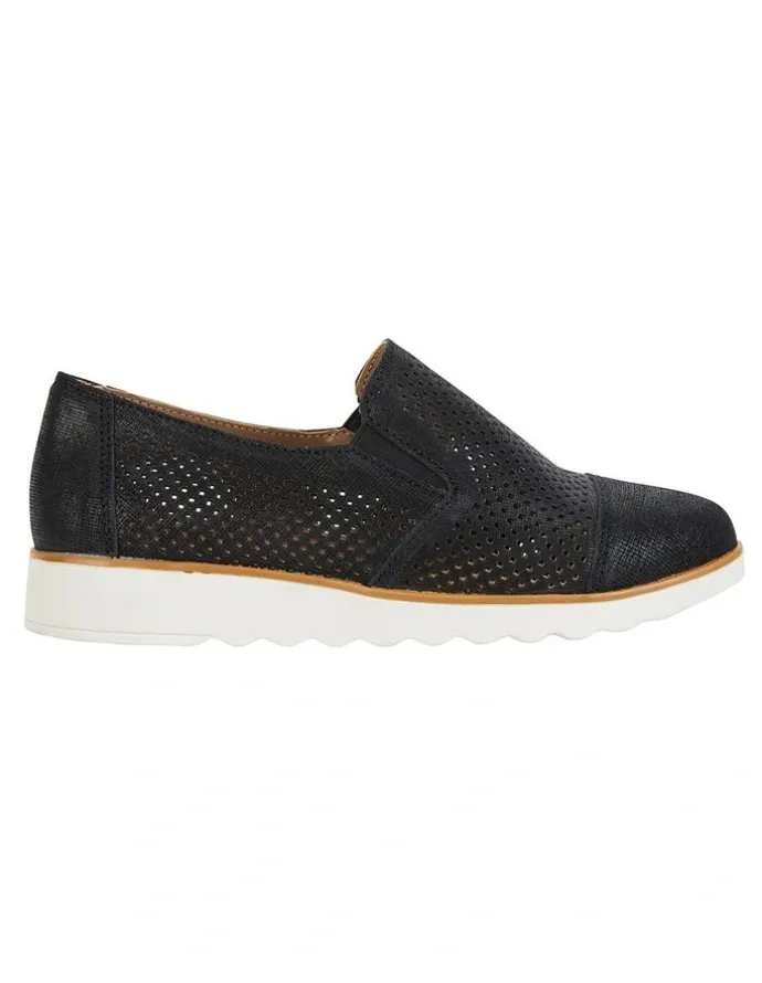 Easy Steps Davis Black Combo Flat Shoes