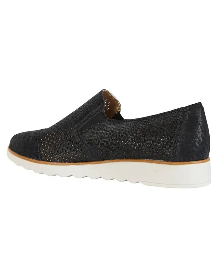 Easy Steps Davis Black Combo Flat Shoes