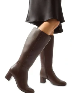 Easy Steps Debut Knee Boot in Chocolate Leather