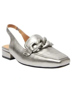 Easy Steps Domino Flat Shoes in Pewter Metallic