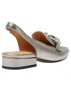 Easy Steps Domino Flat Shoes in Pewter Metallic
