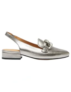 Easy Steps Domino Flat Shoes in Pewter Metallic