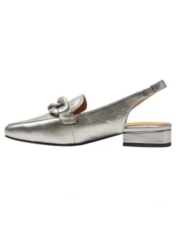 Easy Steps Domino Flat Shoes in Pewter Metallic