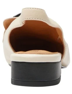 Easy Steps Domino Flat Shoes in Ivory/Black