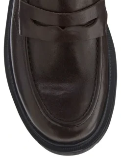 Easy Steps Eleanor Loafers in Chocolate Leather