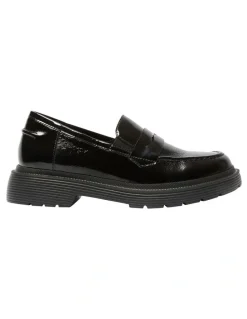 Easy Steps Eleanor Patent Leather Loafers in Black