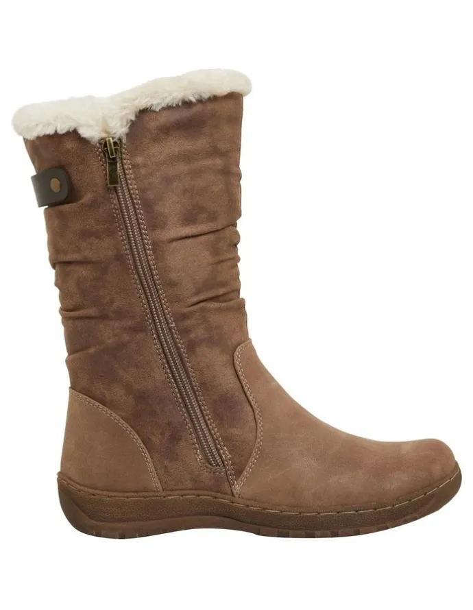 Easy Steps Element Taupe Micro Boots