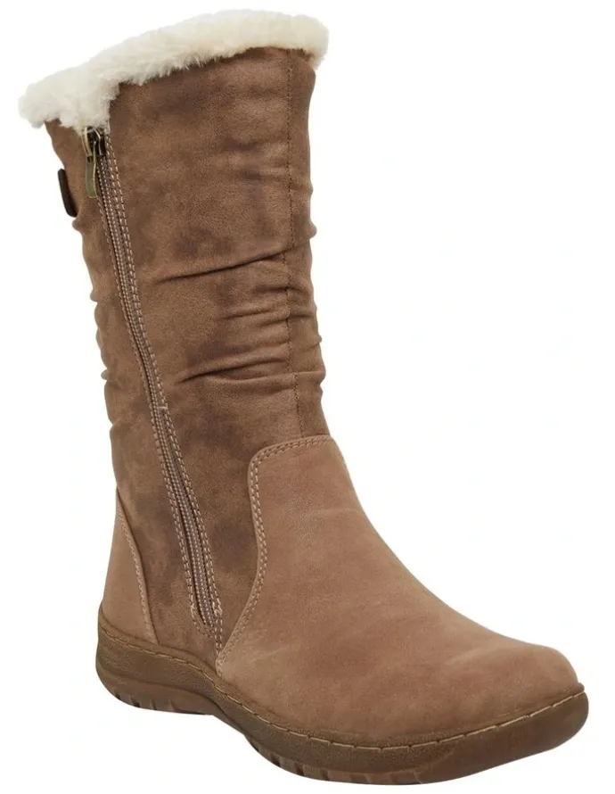Easy Steps Element Taupe Micro Boots