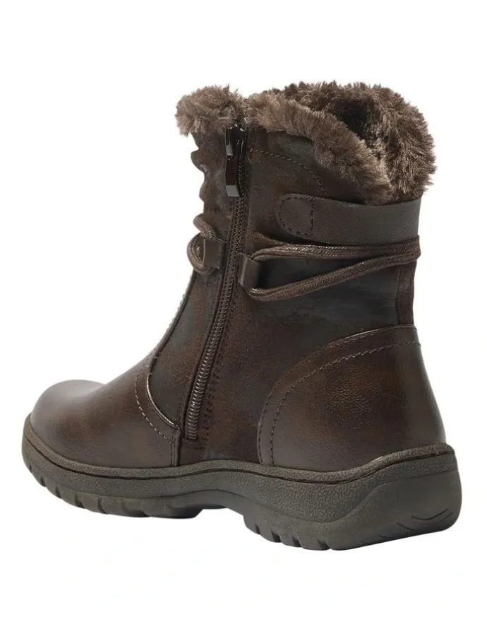 Easy Steps Eskimo Boots in Chocolate Micro