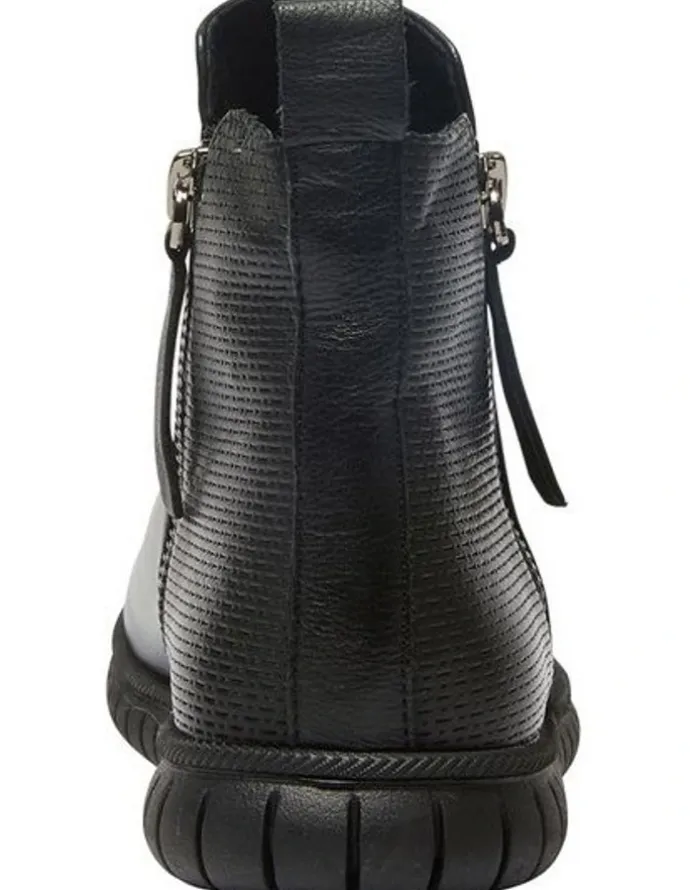 Easy Steps Factor Boots in Black Leather
