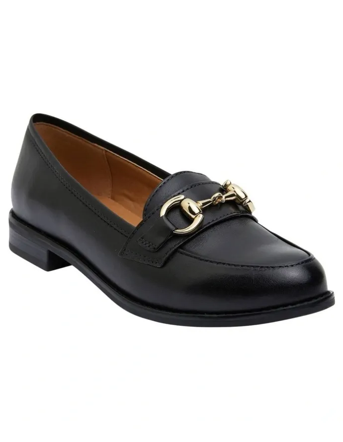 Easy Steps Gala Flat Shoes in Black Glove