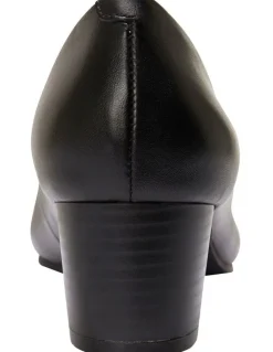 Easy Steps Gamma Black Glove Heeled Shoes