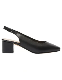 Easy Steps Garland Heeled Shoes in Black Glove