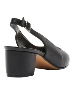 Easy Steps Garland Heeled Shoes in Black Glove
