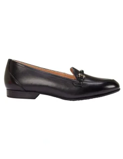 Easy Steps Glebe Flat Shoes in Black Leather
