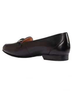 Easy Steps Glebe Flat Shoes in Black Leather