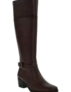 Easy Steps Junction Leather Knee Boots in Brown
