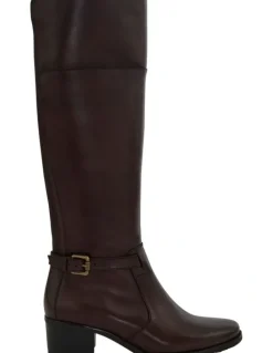 Easy Steps Junction Leather Knee Boots in Brown