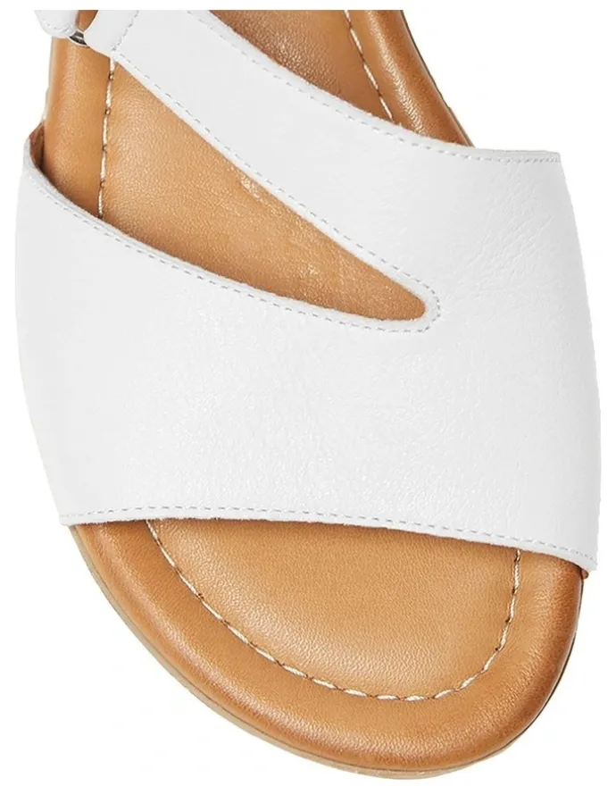 Easy Steps Kenya Leather Sandals in White