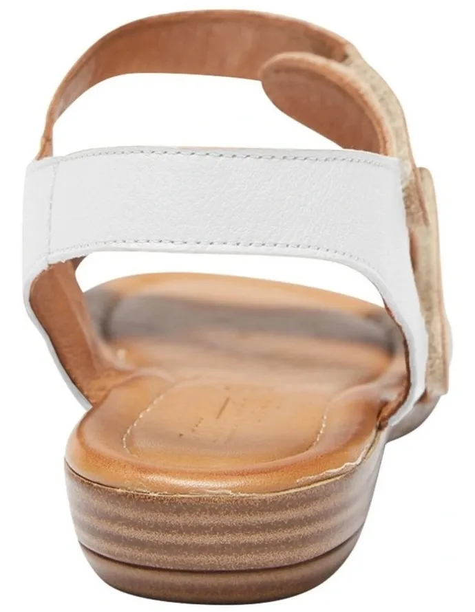 Easy Steps Kenya Leather Sandals in White