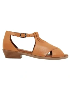 Easy Steps Laguna Sandals in Cognac Leather