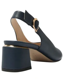 Easy Steps Martina Heeled Sandals in Navy Leather