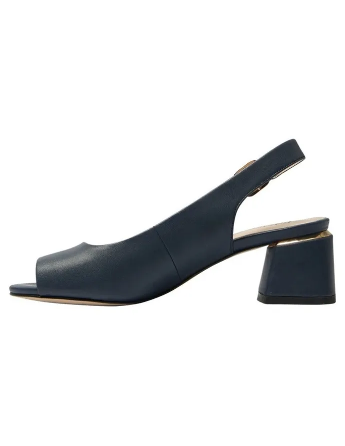 Easy Steps Martina Heeled Sandals in Navy Leather