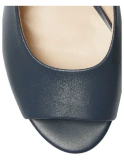 Easy Steps Martina Heeled Sandals in Navy Leather