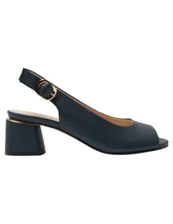 Easy Steps Martina Heeled Sandals in Navy Leather