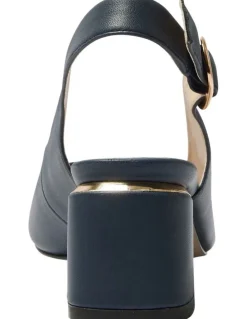 Easy Steps Martina Heeled Sandals in Navy Leather