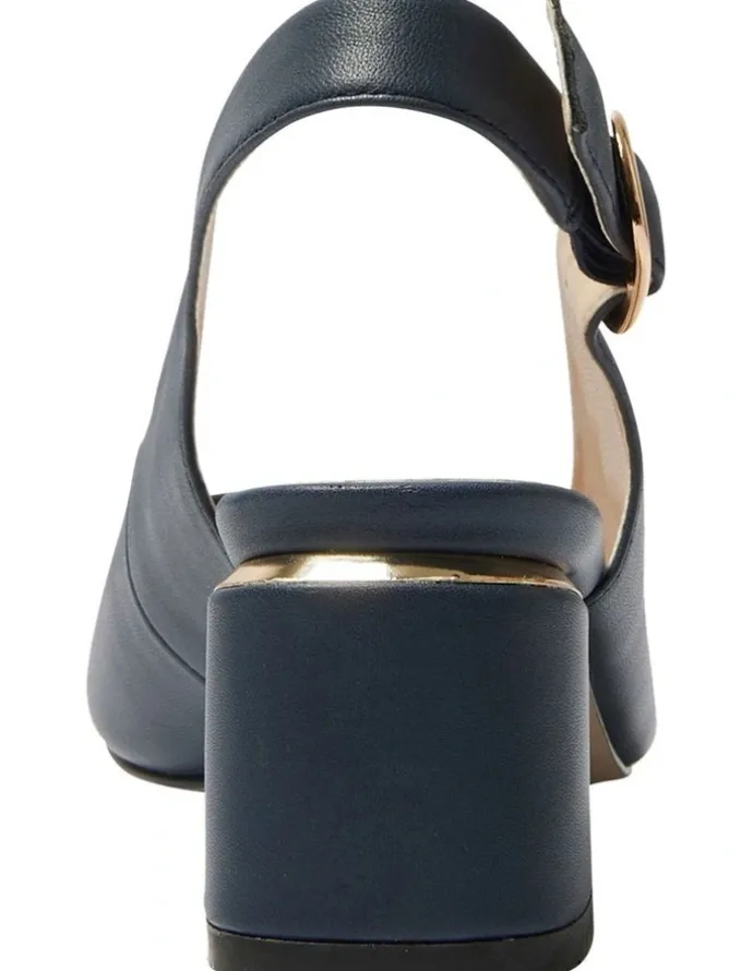 Easy Steps Martina Heeled Sandals in Navy Leather