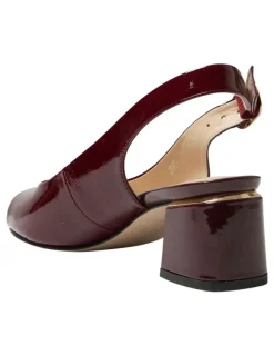 Easy Steps Martina Heeled Sandals in Wine Patent