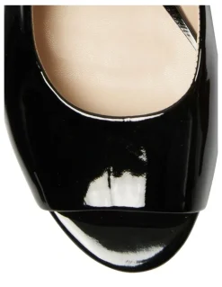 Easy Steps Martina Heeled Sandals in Black Patent