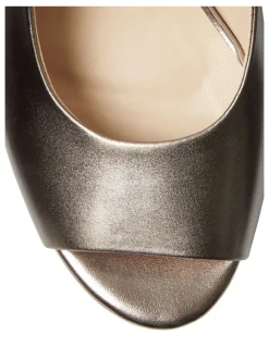 Easy Steps Martina Heeled Sandals in Pewter Metallic