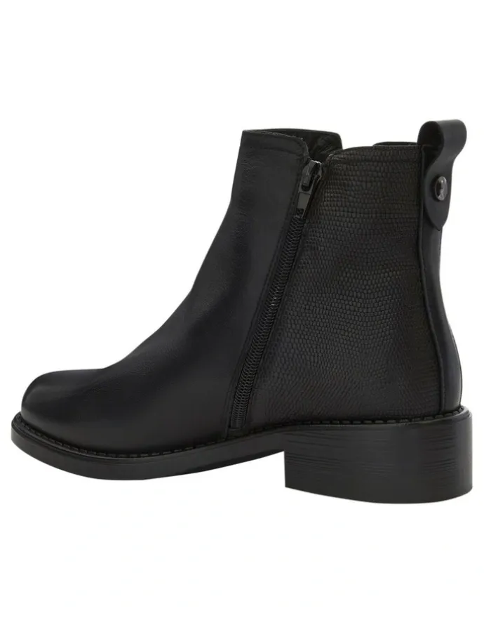 Easy Steps Merchant Leather Boots in Black