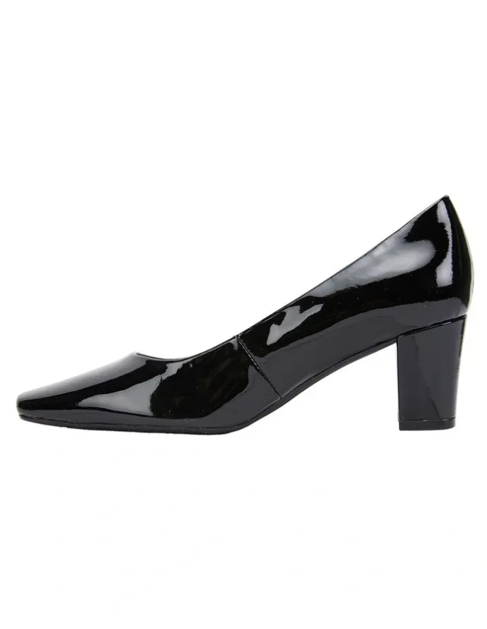 Easy Steps Nicole Black Patent Heeled Shoes