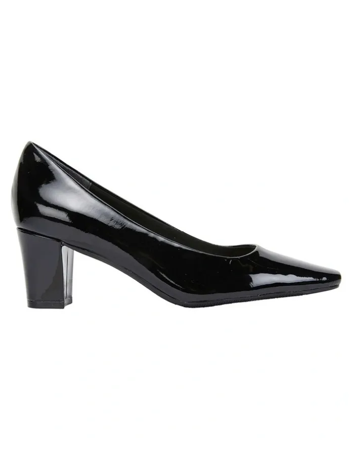 Easy Steps Nicole Black Patent Heeled Shoes