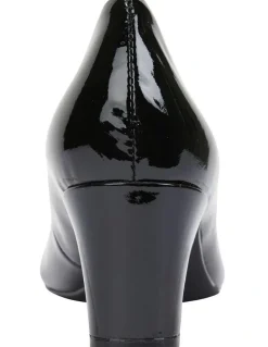 Easy Steps Nicole Black Patent Heeled Shoes